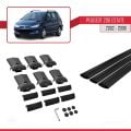 Peugeot 206 SW 2002-2008 Arası ile Uyumlu FLY Model Ara Atkı Tavan Barı Siyah 3 Adet
