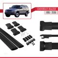Chevrolet Blazer 1995-2005 Arası ile Uyumlu FLY Model Ara Atkı Tavan Barı Siyah 2 Adet