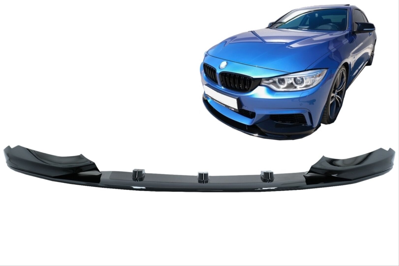 Bmw 4 Serisi F32/F36 2014-2020 MT İçin Uyumlu Ön Lip - Piano Black