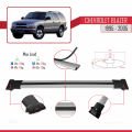 Chevrolet Blazer 1995-2005 Arası ile Uyumlu FLY Model Ara Atkı Tavan Barı Gri 2 Adet