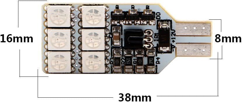 T10 Led Lamba Uzaktan Kumandalı 12 Ledli Yedi Renk