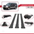 Mitsubishi Pajero (V60) 5 Kapı 1999-2006 Arası ile Uyumlu FLY Model Ara Atkı Tavan Barı Siyah 3 Adet