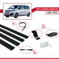 Opel Zafira Life 2019 ve Sonrası ile Uyumlu BASIC Model Ara Atkı Tavan Barı Siyah 4 Adet
