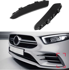 Mercedes W177 A Serisi 2019+ Uyumlu Ön Tampon Yan Bıçakları - 2 Parça - Karbon