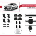 Renault Megane 4 (BFB) Grand Coupé 2016-2023 Arası ile Uyumlu ACE-4 Ara Atkı Tavan Barı Gri 2 Adet