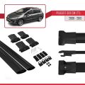 Peugeot 308 (T7) SW 2008-2013 Arası ile Uyumlu FLY Model Ara Atkı Tavan Barı Siyah 2 Adet