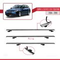 BMW 5 Serisi (E61) Touring 2004-2010 Arası ile Uyumlu BASIC Model Ara Atkı Tavan Barı Gri 3 Adet