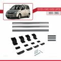 Toyota Yaris Verso (XP20) 1999-2005 Arası ile Uyumlu BASIC Model Ara Atkı Tavan Barı Gri 2 Adet
