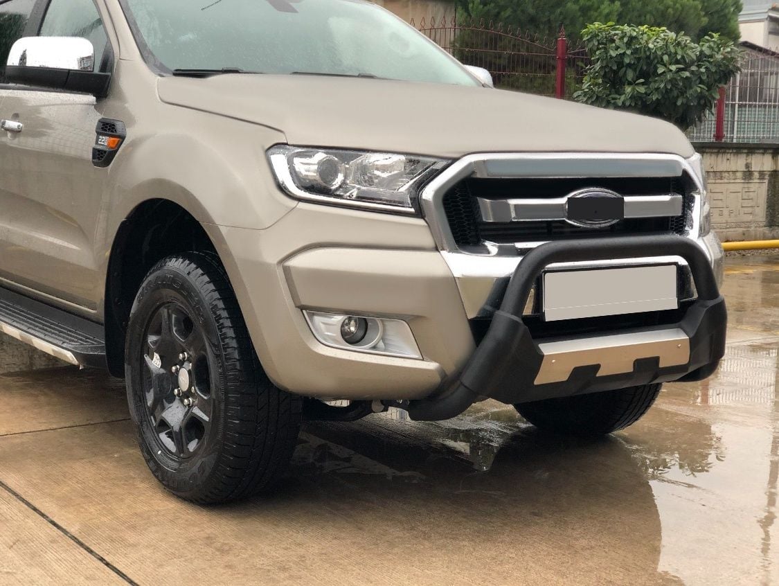 Ford Ranger 2006+ Off Road Poliüretan Ön Koruma Ön Tampon Koruma Demiri Siyah AQM4WD