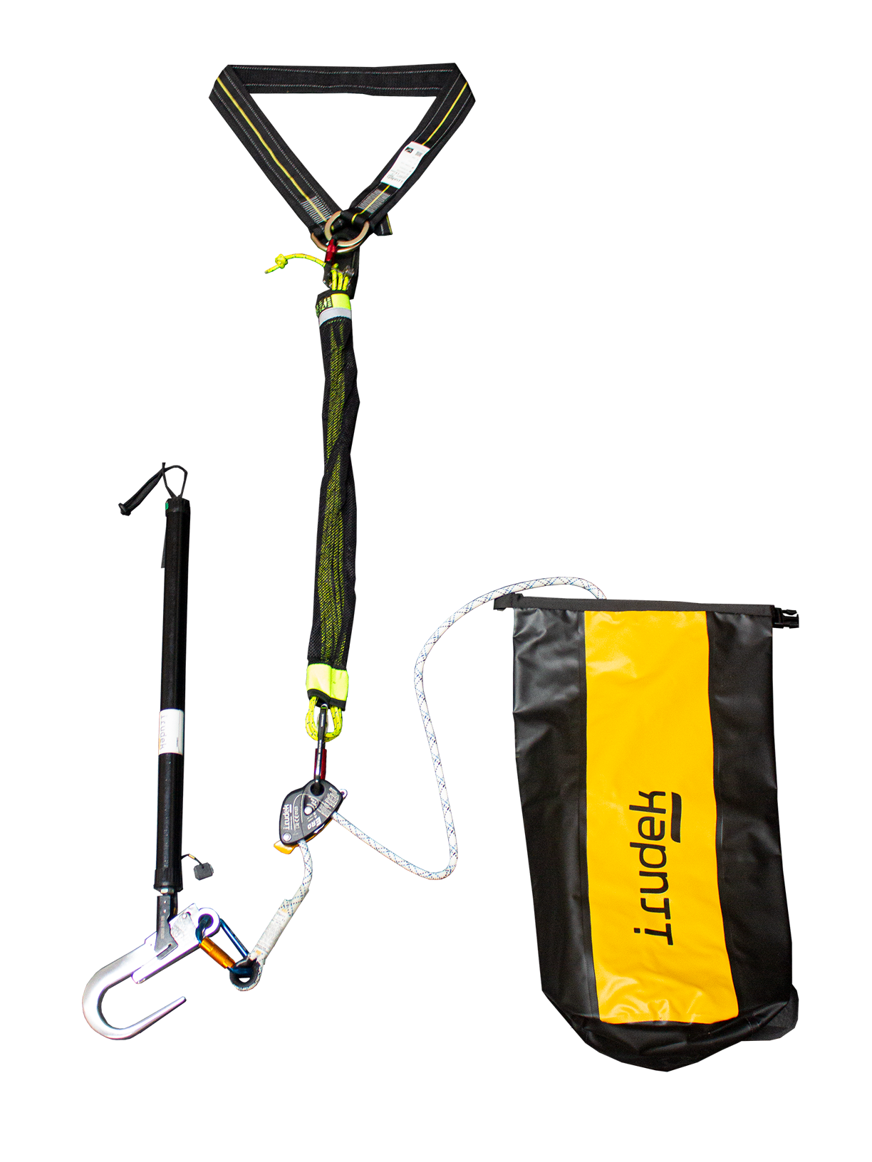 Irudek Rk2 Rescue Kit 30m Halatlı Haulerbiner 105cm + D4 + CTA01 Kurtarma Seti