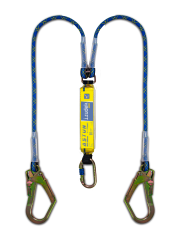 Irudek ASTUN 363/180cm Şok Emicili Çift Kollu Lanyard -Çelik 55mm Kancalı