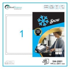 SW-2001 SNOW A4 Renkli Lazer Etiket 199.6×289.1 mm