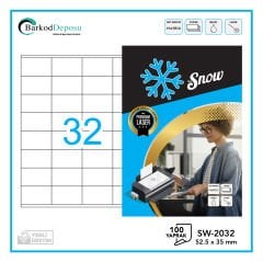 SW-2032 SNOW A4 Lazer Etiket 52.5X35 mm