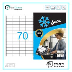 SW-2270 SNOW A4 Lazer Etiket 40×20 mm