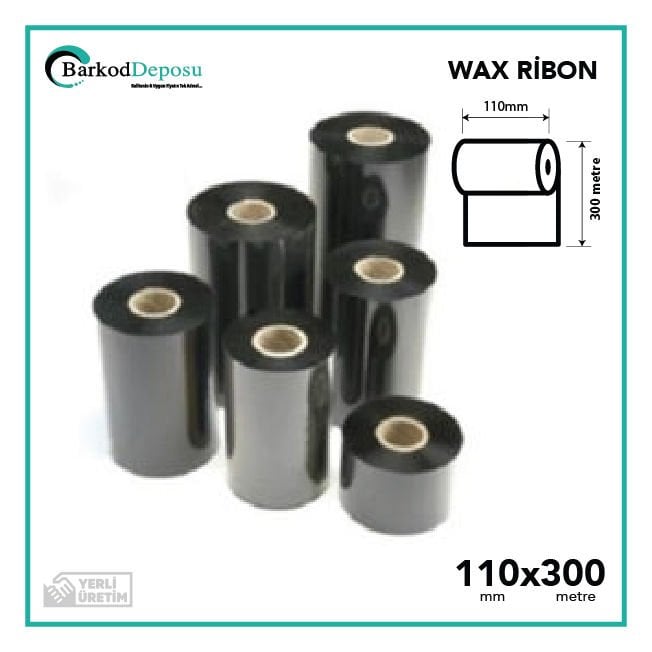 110mmX300mt Wax Resin Ribon