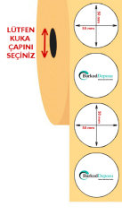 5 Çap P.P.Şeffaf Güvenlik Bandı (RESİN RİBON İLE BASKI)