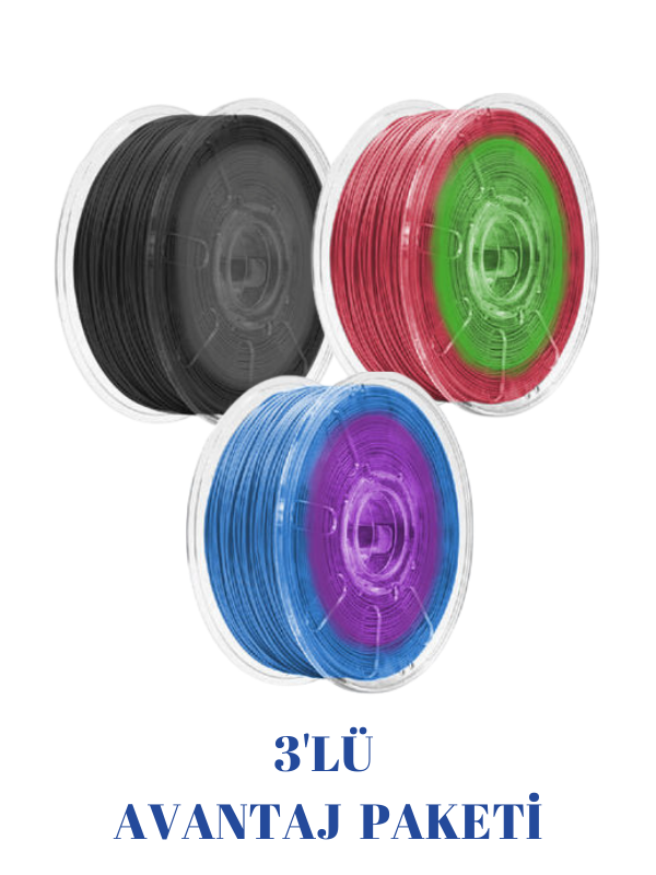 Microzey Kampanyalı Renk Geçişli Pla Filament Paketi-3 Kg