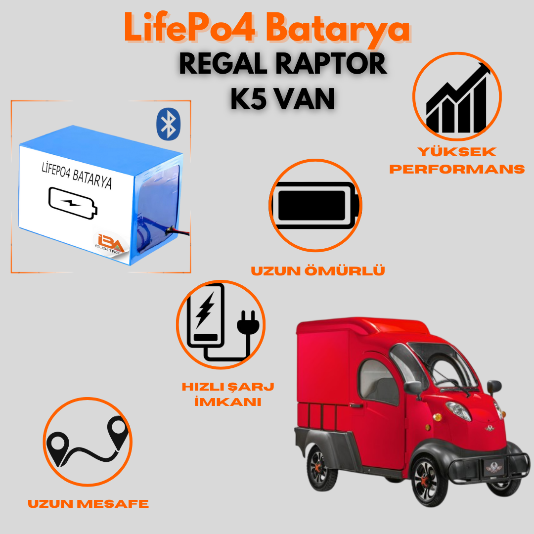 REGAL RAPTOR K5 VAN 72V72AH LifePo4 Batarya