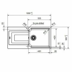 Franke Urban UBG 611-100 Stone Grey Eviye