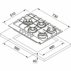 Franke FHMA 755 4G DCL OY C Oyster Ocak