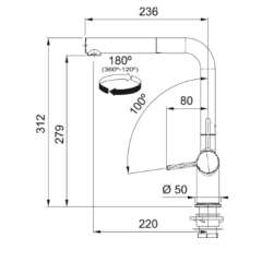 URBAN UBG 611-100 TEK GÖZLÜ GRANİT SAHARA EVİYE ACTIVE PLUS DOCCIA 2.0 SAHARA ARMATÜR KAMPANYALI SET