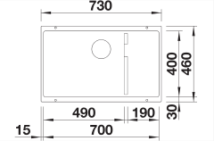 BLANCO SUBLINE 700-U LEVEL SİYAH TEZGAH ALTI EVİYE