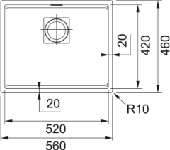 FRANKE KUBUS 2 KNG 110-52 SLATE GRİ EVİYE