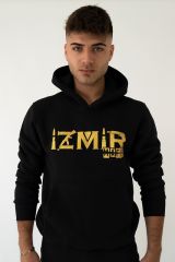 İzmir Mafia Kapşonlu Siyah Unisex Sweatshirt Hoodie Polar