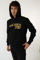 Ankara Mafia  Kapşonlu Siyah Unisex Sweatshirt Hoodie Polar