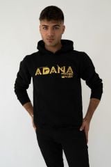 Adana Mafia Kapşonlu Siyah Unisex Sweatshirt Hoodie Polar