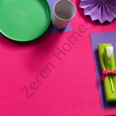 Zeren Home Sıvı Geçirmez Dertsiz Masa Örtüsü Fuşya