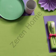 Zeren Home Sıvı Geçirmez Dertsiz Masa Örtüsü Elma Yeşili