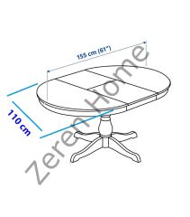 Zeren Home Sıvı Geçirmez Dertsiz Oval Masa Örtüsü Kapuçino