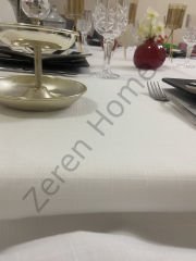 Zeren Home Kendinden Desenli Dertsiz Masa Örtüsü