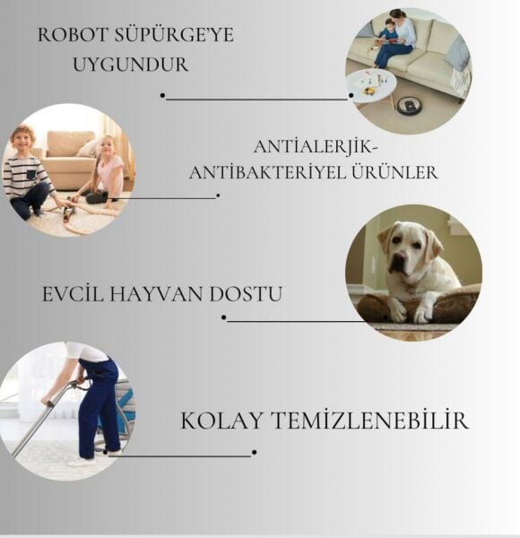 Çizgili Geometrik Halı Krem Gri Halı Jüt Çift Taraflı Koridor Mutfak Yolluk Teras Balkon Halısı