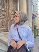 Manogram Desen Eşarp ( Soft Yeşili )