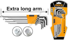 9'LU EKSTRA UZUN YUVARLAK UÇLU ALYAN ANAHTAR SETİ 1.5-10MM