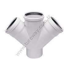 160x125 Kalde 3,2 PVC-U Çift Çatal ( 45° )