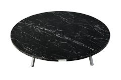 Alesta Life 60 cm Katlanır Yer Sofrası | Beyaz Desenli, Metal Ayaklı