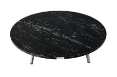 Alesta Life 70 cm Katlanır Yer Sofrası | Beyaz Desenli, Metal Ayaklı