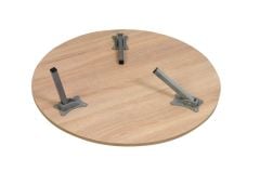 Alesta Life 70 cm Katlanır Yer Sofrası | Beyaz Desenli, Metal Ayaklı