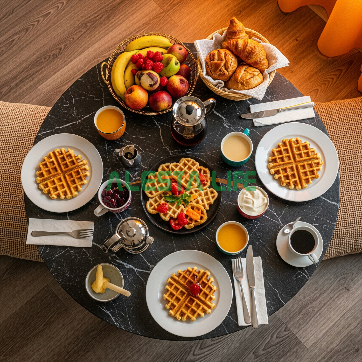 Alesta Life 80 Cm Beyaz Desenli Katlanabilir Yer Sofrası | Oyun Masası & Hamur Açma Tahtası