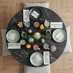 Alesta Life Yer Sofrası 90 cm - Metal Katlanır Ayaklı Şık Yer Sofrası