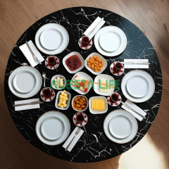 Alesta Life Yer Sofrası 100 cm - Metal Katlanır Ayaklı Şık Yer Sofrası