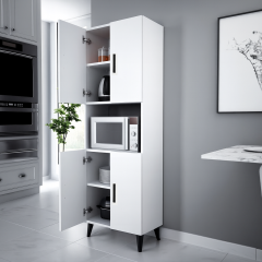 Alesta Life 4 Kapaklı Bölmeli Çok Amaçlı Dolap | Mutfak & Depolama Dolabı