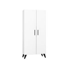 Alesta Life 2 Kapaklı 4 Raflı Çok Amaçlı Dolap | Mutfak, Banyo, Kiler İçin Depolama