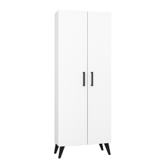 Alesta Life 2 Kapaklı 4 Raflı Çok Amaçlı Dolap | Mutfak, Banyo, Kiler İçin Depolama