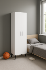 Alesta Life 2 Kapaklı 8 Raflı Çok Amaçlı Dolap | Mutfak, Banyo, Kiler Dolabı