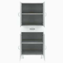Alesta Life 4 Kapaklı Çekmeceli Çok Amaçlı Dolap | Mutfak, Banyo, Kiler Dolabı