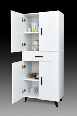 Alesta Life 4 Kapaklı Çekmeceli Çok Amaçlı Dolap | Mutfak, Banyo, Kiler Dolabı